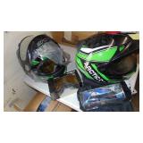 Arctic Cat Helmet, HJC Helmet and 2 Sets of Goggles