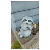 Concrete Raccoon Figure