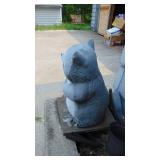 Concrete Raccoon Figure