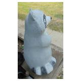 Concrete Raccoon Figure