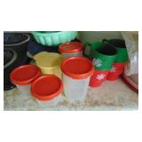Selection of Newer and Vintage Tupperware