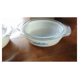 3-Pieces of Made in USA Ovenware and FireKing Covered Casserole