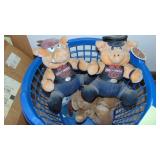 Harley Davidson Stuffed Pigs, Tin Camel Tin and Ceramic Ford Truck