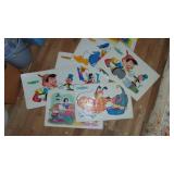 Vintage Disney Plastic Placemats 1961