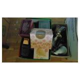 Selection of Avon, Perfume Bottles, Figures, Plates, Most New in Box and 1 Mary Key Case