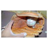 3- New Baseball Mitts with Balls