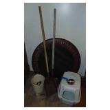 Shovels, Trampoline and Litterbox