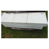 White Metal Truck Toolbox, 63" Bed Size