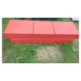 Red Metal Truck Toolbox, 63" Bed Size