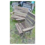 2- Wood Benches and 2-Wood Chairs