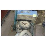 Box Fan, Wheels, Shop Vacuum and 2 Jacks