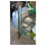 Box Fan, Wheels, Shop Vacuum and 2 Jacks