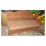 Large Wood Bench with Storage, 62" Long