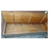 Large Wood Bench with Storage, 62" Long