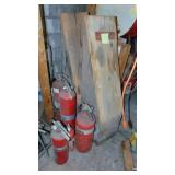 2- Wooden Ramps and 4 Fire Extinguishers