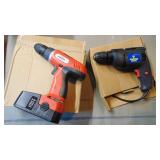 1- Rechargeable Drill and 1- Electric Drill