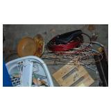 Garden Items, California Pottery Piece and Window Fan