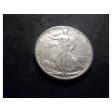 1945 D Walking LIberty Silver Half Dollar