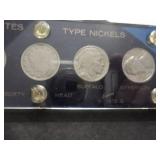 United States Type Nickels.