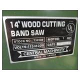 Central Machinery bandsaw for wood,...