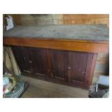 Antique bankers cabinet, slant top ...