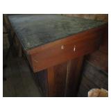 Antique bankers cabinet, slant top ...
