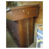 Antique bankers cabinet, slant top ...