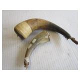 Gun powder horns (real horns), anti...