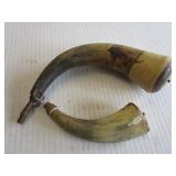 Gun powder horns (real horns), anti...