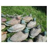 Decoys: 9 cork, 16 paper mache...