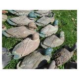 Decoys: 9 cork, 16 paper mache...