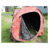 Hunting blind with back pack...