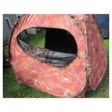 Hunting blind with back pack...