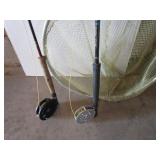 Fly rods, open reels, aluminum fram...