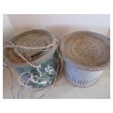 Two vintage minnow buckets...