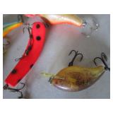 Lures: Big O, Rapala...