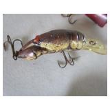Lures: Heddon, Rapala, crayfish...