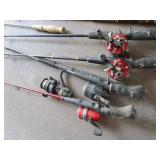 Rods with reels, two part & telesco...