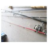 Rods with reels, two part & telesco...