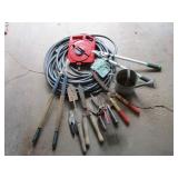 Garden hand tools, hose...