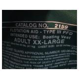 Stearns XXL vest, Falls City minnow...