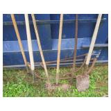 Hand tools with pry bar, brush saws...