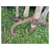 Cant hook, single & double bit axes...