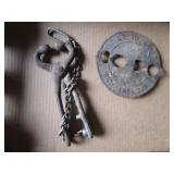 Griswold cast damper, bull nose lea...