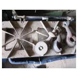 Vintage cookstove top, porcelain kn...