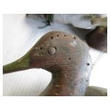 Decoys: antique wood carved with ta...