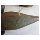 Decoys: antique wood carved with ta...