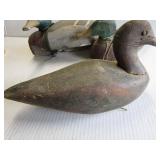 Decoys: antique wood carved with ta...