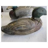 Decoys: antique wood carved with ta...