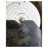 Circular slide rule, pencil sharpen...